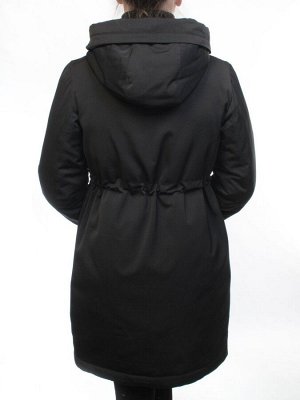 18602 BLACK Пальто демисезонное женское (100 гр. синтепон)