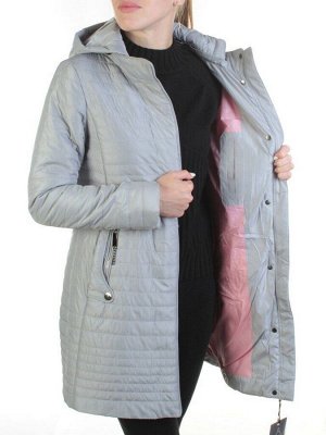 99037 GRAY Пальто женское демисезонное (100 гр. синтепон)