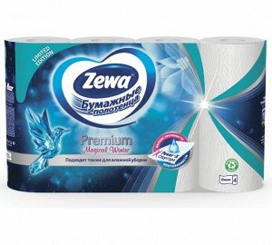 Zewa Бумажные полотенца 2-х сл Декор Премиум 4 рулона Зева