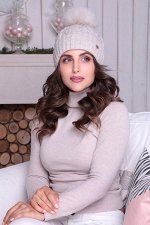 Женская шапка Анжелика с отворотом