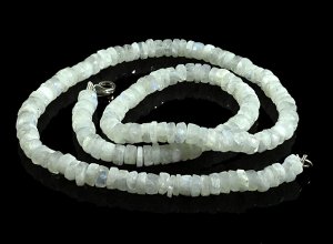 Бусы из Лунного камня (Адуляр) огранка диски 6*2мм, 47см, 30,2г