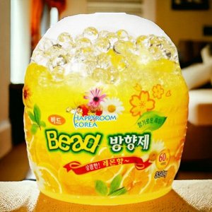 Ароматические шарики (освежитель воздуха)  HAPPYROOM для комнаты (лимон), 340 г. Корея