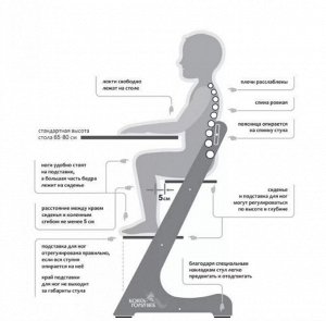 Детский растущий стул Конек Горбунек "Комфорт", цвет Лофт 2