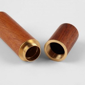 Игольница-туба, 8.5x1.7x1.7 см, коричневая