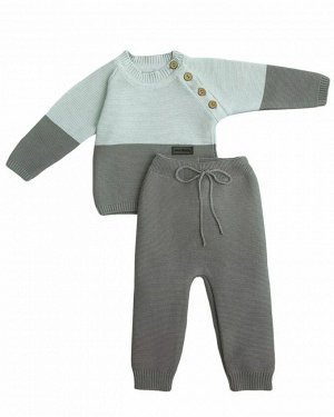 Костюм детский  вязаный Amarobaby Pure Love DOUBLE, серый