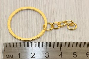 Кольцо с цепочкой цв. золото 30мм, упак. 30шт. В наличии Артикул M160/84