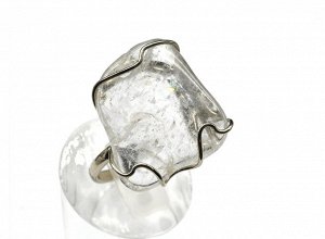 Кольцо с радужным горным хрусталем 22*23мм, размер-18