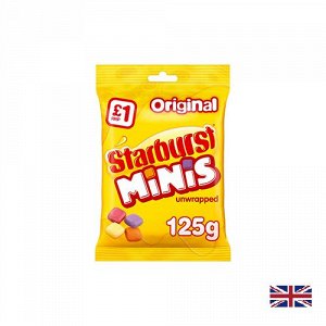 Starburst Minis original 125g - Жевательные конфеты Старбёрст минис