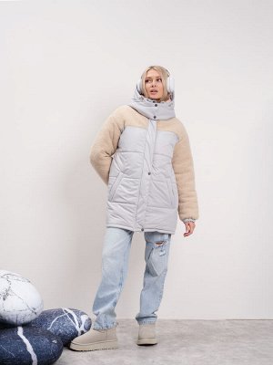 yollochka Куртка зимняя &#039;Шерп&#039; светло-серый