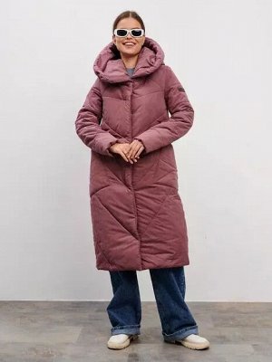 Пальто женское зимнее бордо