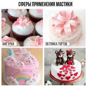 Мастика сахарная «Белая» для вафельных картинок и сахарных фигурок, 500 г.