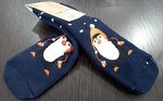 Носки детские махровые теплые с принтом цвет Темно-синий (пингвин)