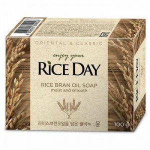 Туалетное мыло "Rice Day" с рисовыми отрубями, 100 г.