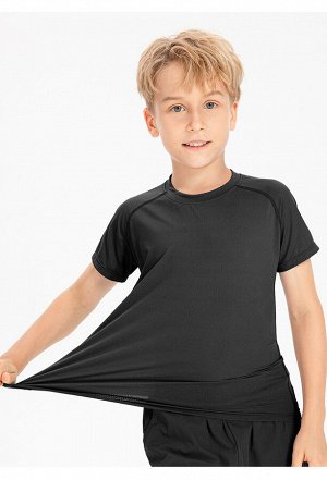 Детская спортивная футболка, цвет черный