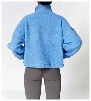 Женская спортивная куртка на кулиске, цвет синий