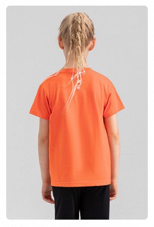 Детская спортивная футболка, цвет оранжевый