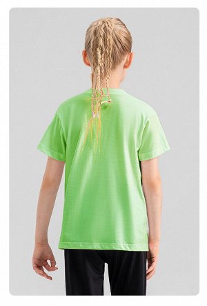 Детская спортивная футболка, цвет зеленый