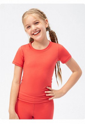 Детская спортивная футболка, цвет красный