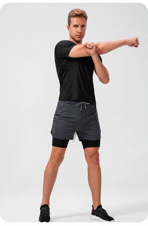 Мужские спортивные шорты, цвет темно-серый