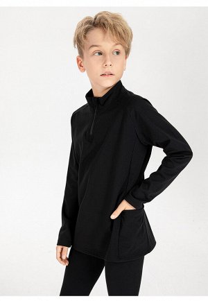 Детская спортивная кофта утепленная, цвет черный