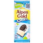 Шоколад Альпен Гольд Орео белый и молочный 90 г 1 уп.х 19 шт.