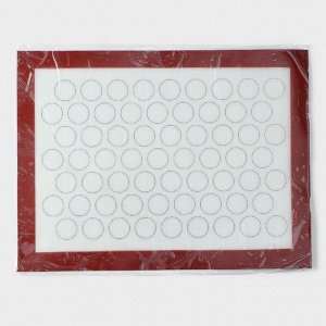 Силиконовый коврик для макаронс армированный Доляна «Макарон», 40x30 см
