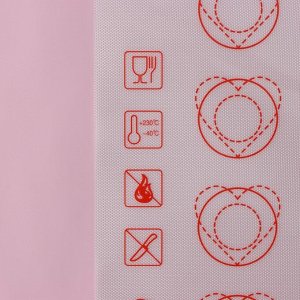 Силиконовый коврик для макаронс армированный Доляна «Макарон», 40x30 см, цвет МИКС