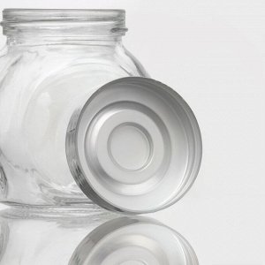 Банка для сыпучих продуктов Доляна «Блеск», 200 мл, 6*8.3 см, с пластиковой крышкой, стекло, прозрачная
