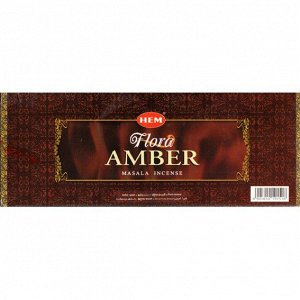 HEM 4-гр. масала благовония Amber Masala АМБЕР блок 25 шт.