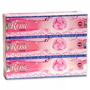 SATYA прямоуг. благовония Fresh Rose СВЕЖАЯ РОЗА 20гр. блок 12 шт.