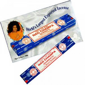 SATYA прямоуг. благовония Nag Champa НАГ ЧАМПА 15гр. блок 12 шт.