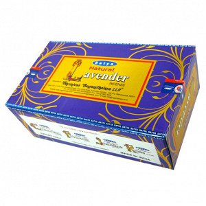 SATYA прямоуг. благовония Natural Lavender НАТУРАЛЬНАЯ ЛАВАНДА 15гр. блок 12шт.