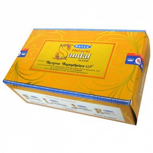 SATYA прямоуг. благовония Natural Sandal НАТУРАЛЬНЫЙ САНДАЛ 15гр. блок 12 шт.