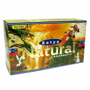 SATYA прямоуг. благовония Natural НАТУРАЛ 15гр. блок 12 шт.