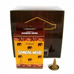 SARATHI конусные благовония SANDALWOOD Сандал со слонами блок 12 шт.