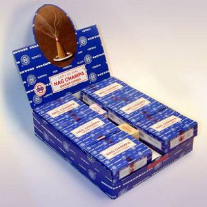 SATYA конусы благовония Nag Champa НАГ ЧАМПА блок 12 шт.