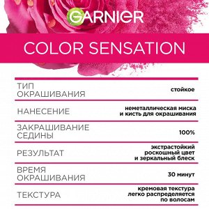 Гарньер Стойкая крем-краска для окрашивания волос Color Sensation, Роскошь цвета оттенок 5.51 Рубин-шатен, 110 мл, Garnier