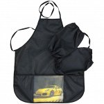 Фартук с нарукавниками ArtSpace &quot;SportCar&quot;, 3 кармана, черный