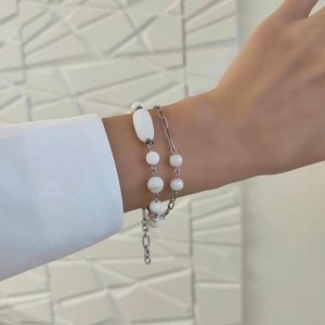 Harizma / Браслет из перламутра, жемчуга и белого коралла