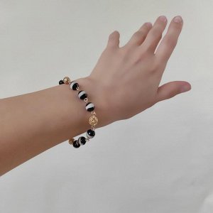 Браслет из агата Зебра