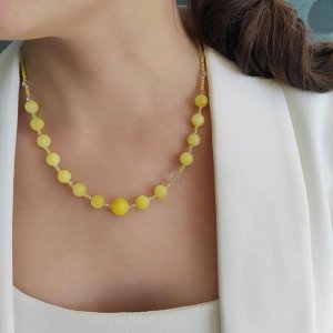 Сет из 3х украшений жёлтый кальцит+горный хрусталь