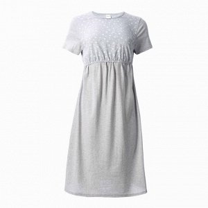 Ночная сорочка женская для беременных, цвет серый/горох