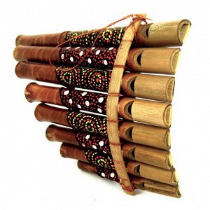 Флейта Пана "Гудень" 8 трубок бамбук 20х11см
