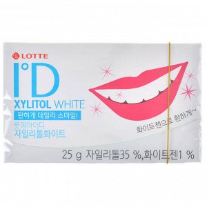 Жевательная резинка без сахара отбеливающая (пластинки) LOTTE ID Xylitol White
