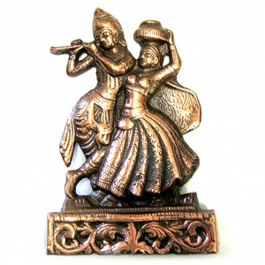 L133 Статуэтка Кришна и Радха танцующие 26см, силумин