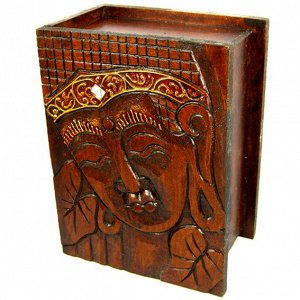 IN0145-1 Шкатулка Будда 19x14х9см, дерево