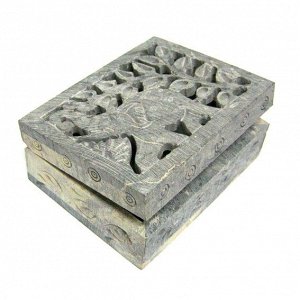 R305 Шкатулка 10х8х4см камень в ассорт.