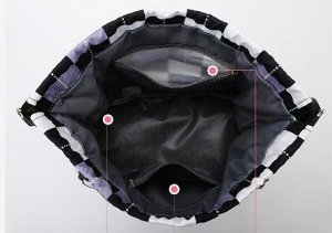 Спортивный рюкзак текстильный, принт "клетка"