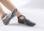 Женские носки для йоги, нескользящие, цвет темно-серый
