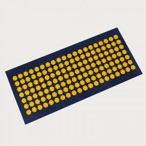 Ипликатор - коврик, основа спанбонд, 140 модулей, 28 ? 64 см, цвет тёмно-синий/жёлтый